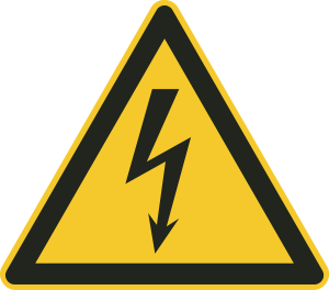 Warnschild "Gefährliche elektrische Spannung"